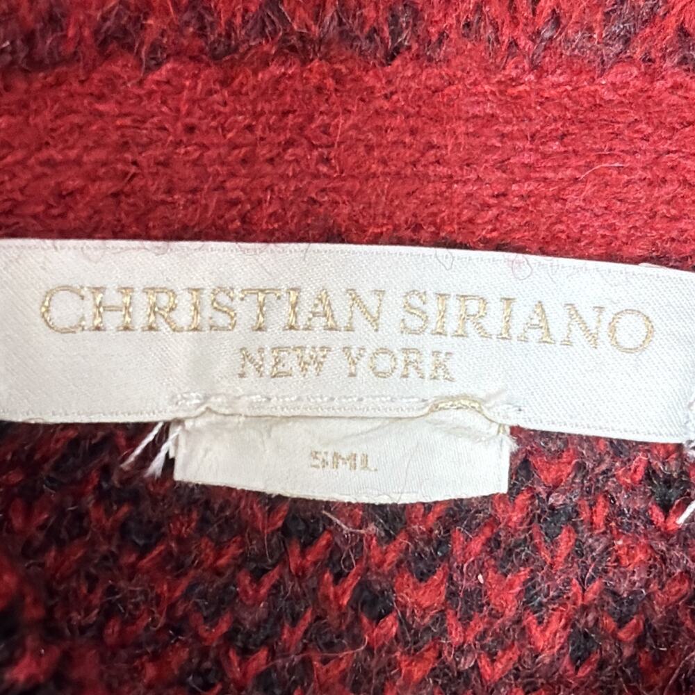Christian Seriano Wool Blend Lagenlook Oversized Cowl Neck One Button Sweater-S - Picture 2 of 13